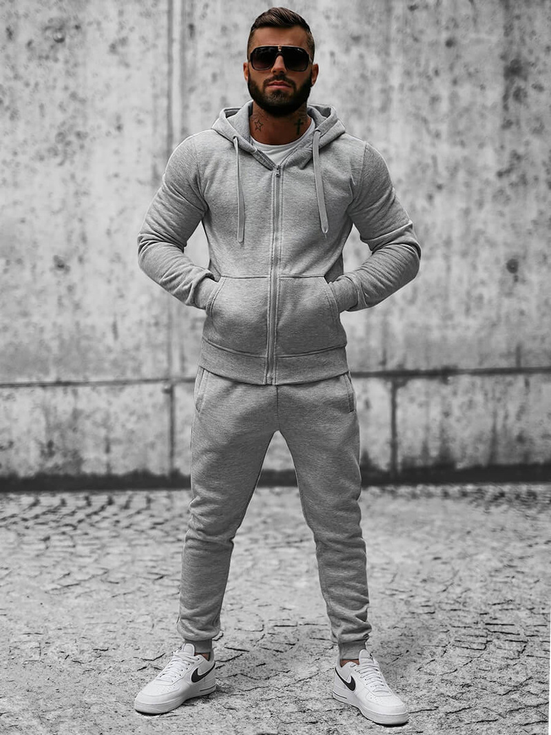 Ανδρικό σετ φόρμας γκρι OZONEE JS/XW2008