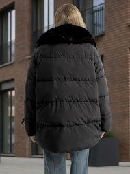 Γυναικείο μπουφάν μαύρο OZONEE JS/16M9185/392