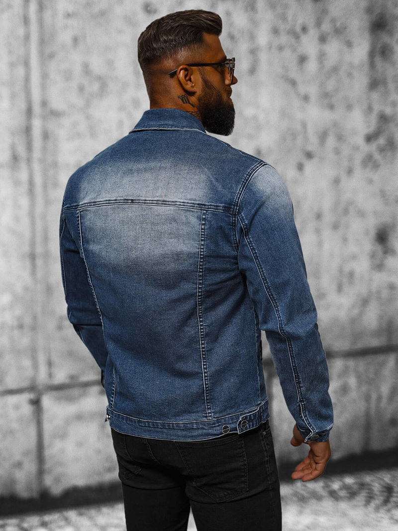 Ανδρικό τζιν μπουφάν Μπλε OZONEE NB/MJ506BZ