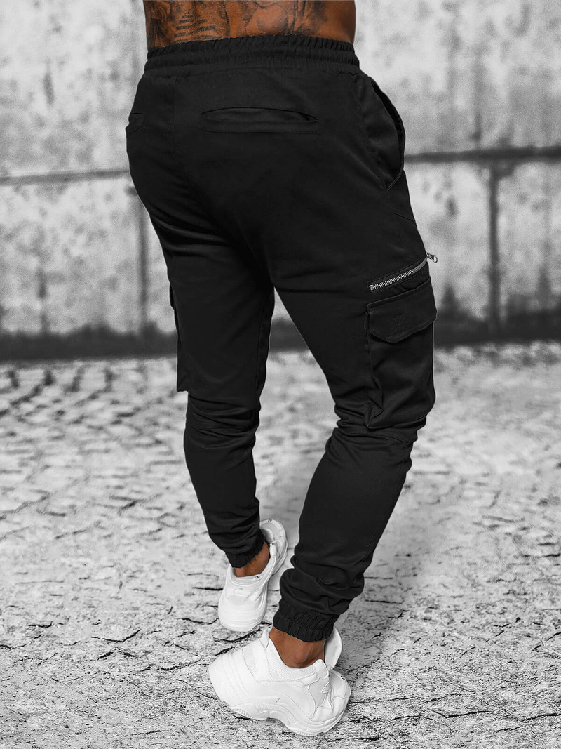 Ανδρικό παντελόνι jogger mαύρος OZONEE O/G3043