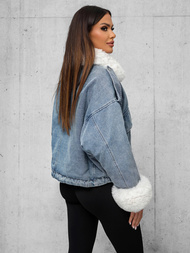 Γυναικείο τζιν μπουφάν mπλε OZONEE JS/11Z8219Z