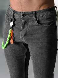 Ανδρικό τζιν παντελόνι γραφίτη OZONEE NB/MP0191G