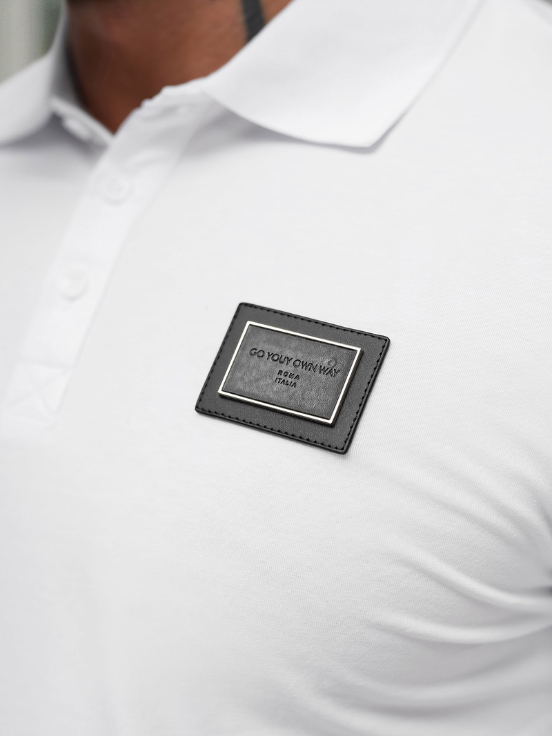 Ανδρική μπλούζα polo λευκό OZONEE NB/MT3124