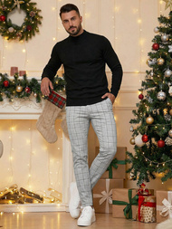 Ανδρικό παντελόνι chino γκρι OZONEE DJ/5522Z