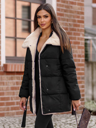 Γυναικείο μπουφάν μαύρο OZONEE JS/16M9165/392