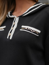 Γυναικείο σετ φόρμας δύο κομματιών mαύρος OZONEE JS/26C8801/3