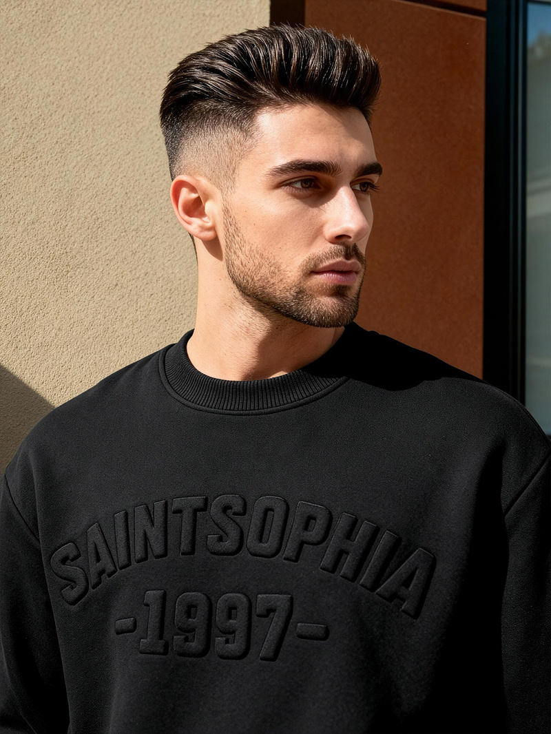 Ανδρικό Φούτερ μαύρο OZONEE JS/8B1953/3