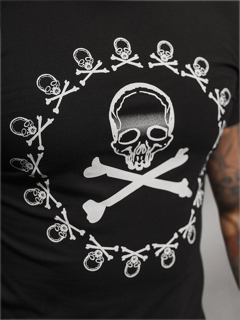 Ανδρικό μπλουζάκι μαύρο OZONEE NB/MT3068