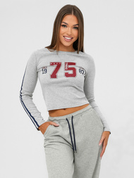 Γυναικείο σετ φόρμας δύο κομματιών γκρι OZONEE JS/M60815AB