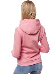 Γυναικείο φούτερ με κουκούλα ροζ OZONEE JS/W02