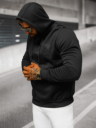 Ανδρικό Φούτερ με Κουκούλα μαύρο OZONEE JS/27B6511/3