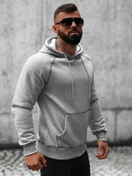 Ανδρικό Φούτερ με kουκούλα γκρι OZONEE O/8B152/2