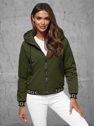 Γυναικείο μπουφάν Σκούρο πράσινο OZONEE JS/16M9083/136