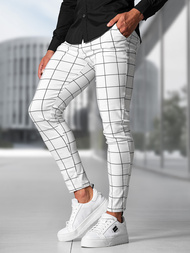 Ανδρικό παντελόνι chino λευκό OZONEE O/P4009Z