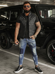 Ανδρικό αμάνικο μπουφάν μαύρο OZONEE JS/16M9333/392BZ