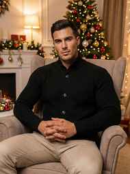 Ανδρικό πουλόβερ mαύρος OZONEE NB/MM6020/4Z