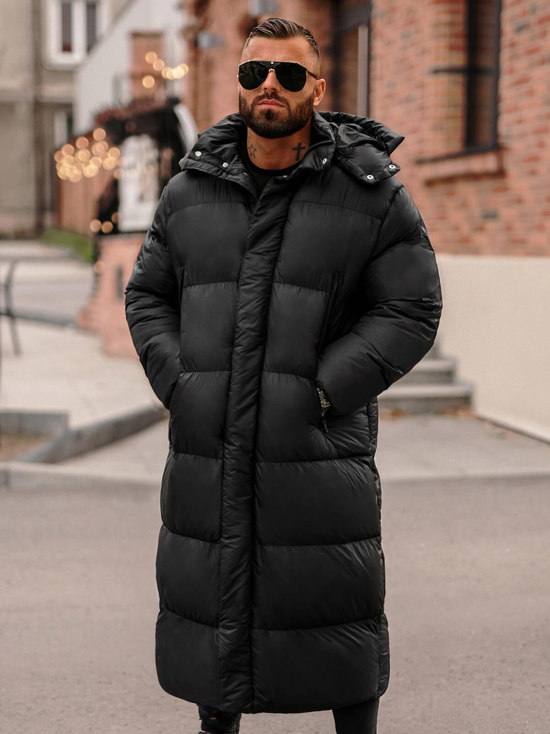 Ανδρικό χειμερινό μπουφάν μαύρο OZONEE O/M3202Z