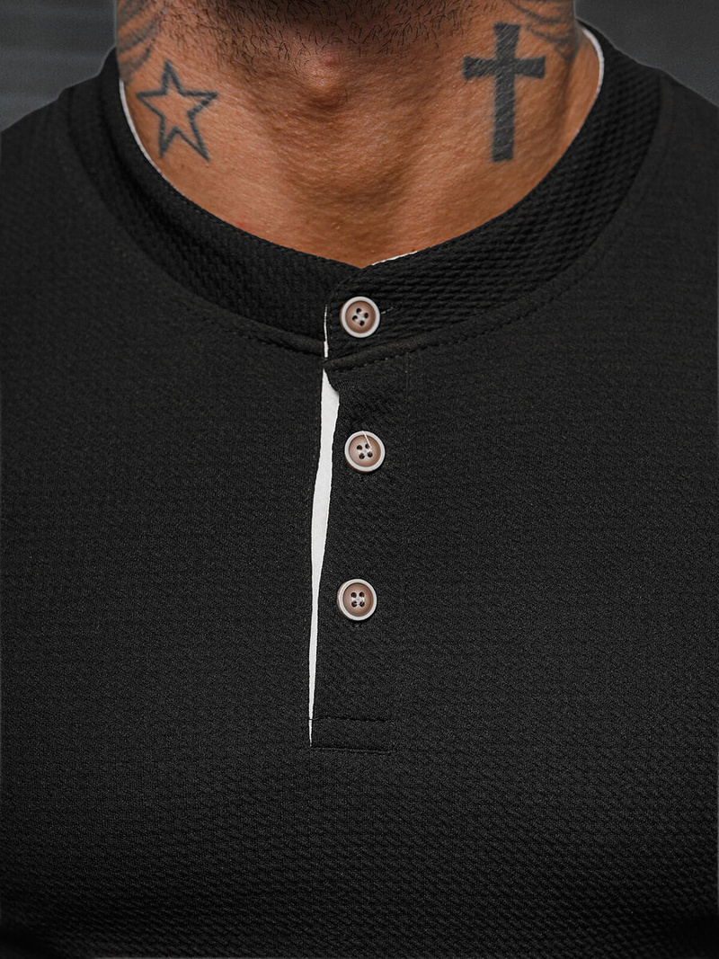 Ανδρικό μπλουζάκι μαύρο OZONEE O/M011