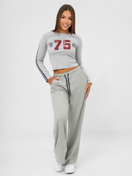 Γυναικείο σετ φόρμας δύο κομματιών γκρι OZONEE JS/M60815AB