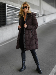 Γυναικείο χειμερινό μπουφάν Σοκολάτα OZONEE JS/16M9302/158