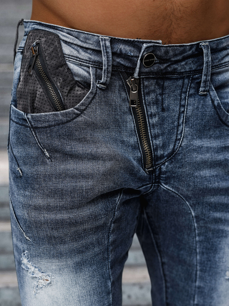 Ανδρικό τζιν παντελόνι mπλε OZONEE NB/MP0045B