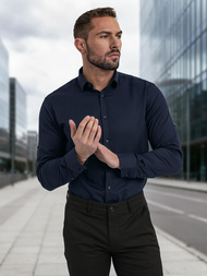 Ανδρικό πουκάμισο ναυτικό μπλε OZONEE V/V188