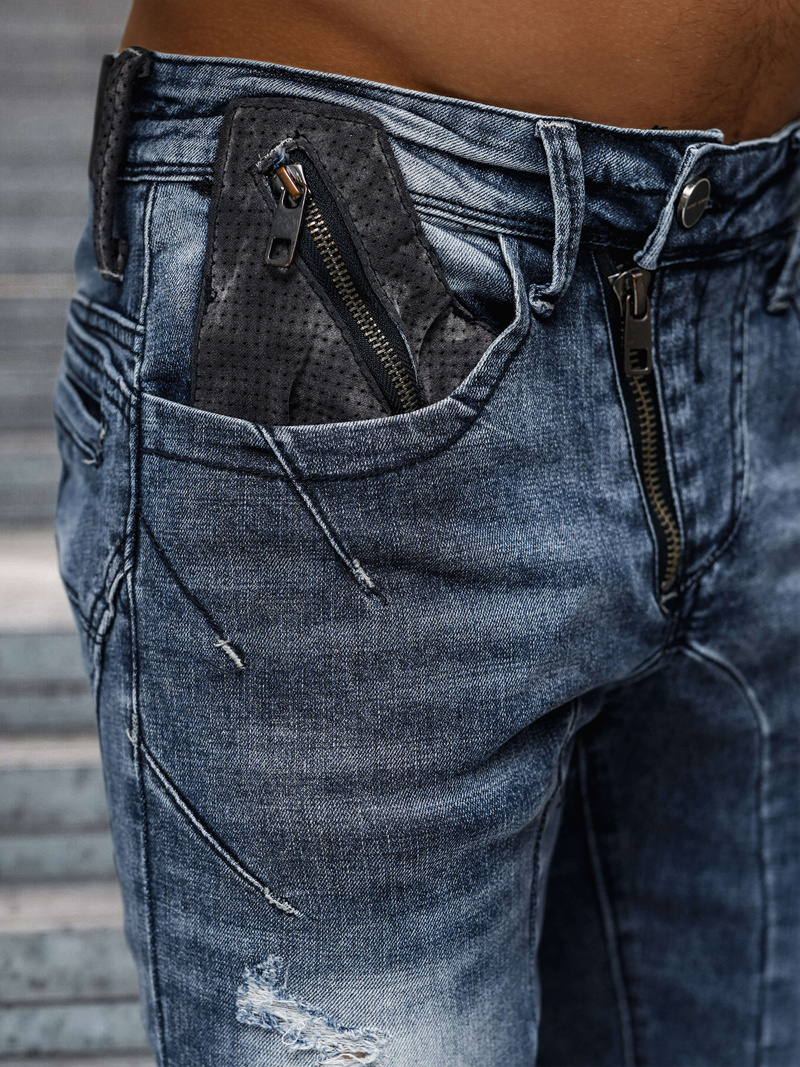 Ανδρικό τζιν παντελόνι mπλε OZONEE NB/MP0045B