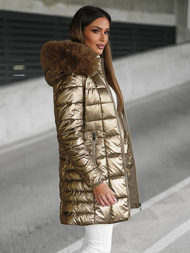 Γυναικείο μπουφάν χρυσός OZONEE JS/16M9120/403Z