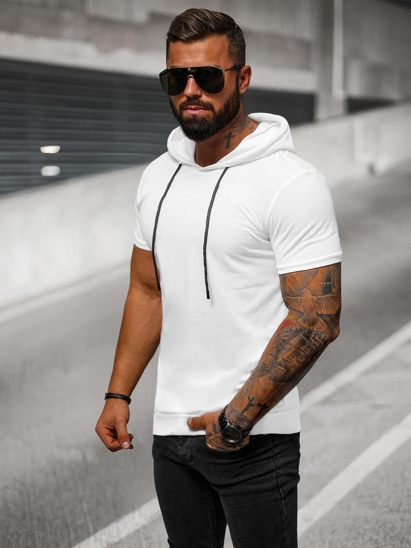 Ανδρικό μπλουζάκι λευκό OZONEE JS/8T955/1