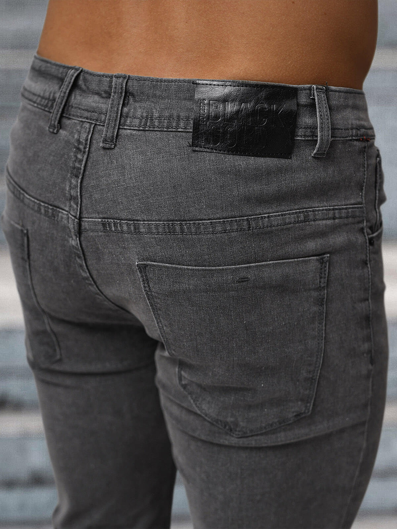 Ανδρικό τζιν παντελόνι γραφίτη OZONEE NB/MP0192GS