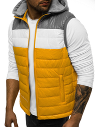 Ανδρικό αμάνικο μπουφάν κίτρινο OZONEE N/6105