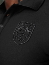 Ανδρική μπλούζα polo μαύρο OZONEE NB/MT3142