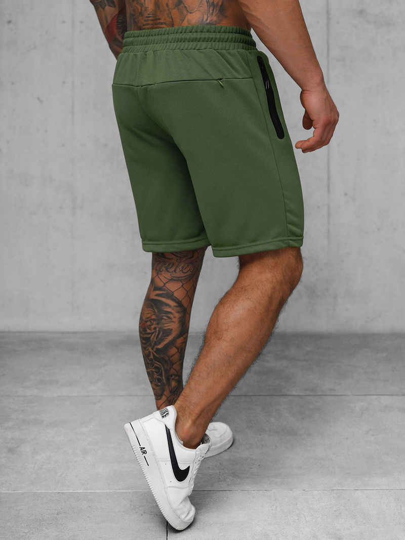 Ανδρικό σόρτς φόρμας χακί OZONEE JS/17K532/29