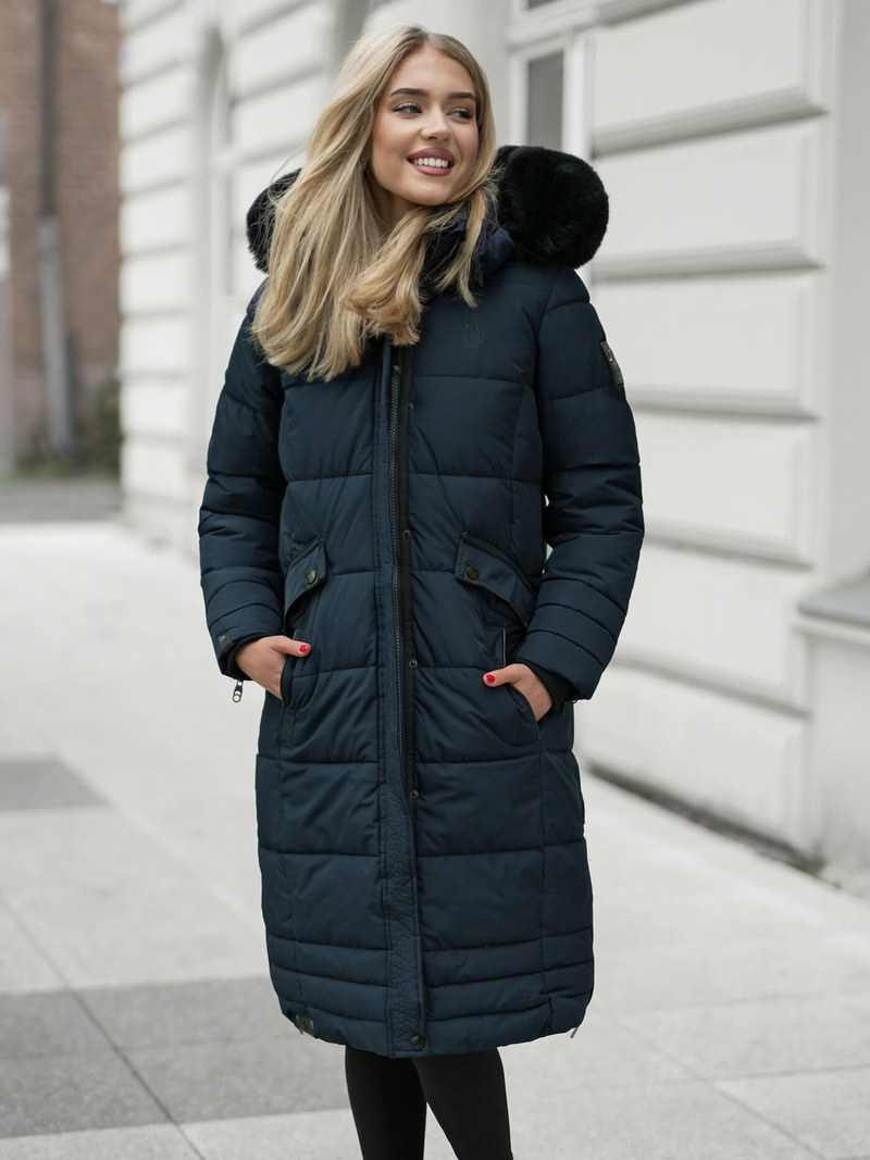 Γυναικείο μπουφάν ναυτικό μπλε OZONEE O/W377