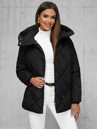 Γυναικείο μπουφάν μαύρο OZONEE JS/5M3175/392Z