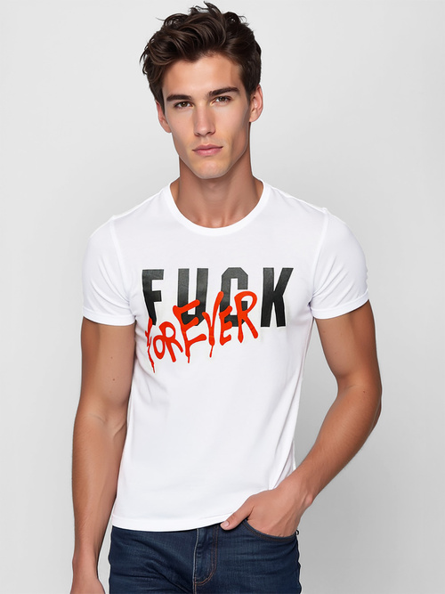 Ανδρικό μπλουζάκι λευκό OZONEE O/T1267/1Z