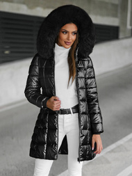 Γυναικείο μπουφάν mαύρος OZONEE JS/16M9120/392Z