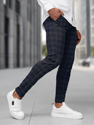 Ανδρικό παντελόνι chino ναυτικό μπλε OZONEE DJ/5632Z