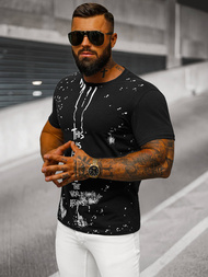 Ανδρικό μπλουζάκι μαύρο OZONEE O/8T1259/3