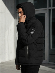 Ανδρικό μπουφάν mαύρος OZONEE JS/31M5077/392