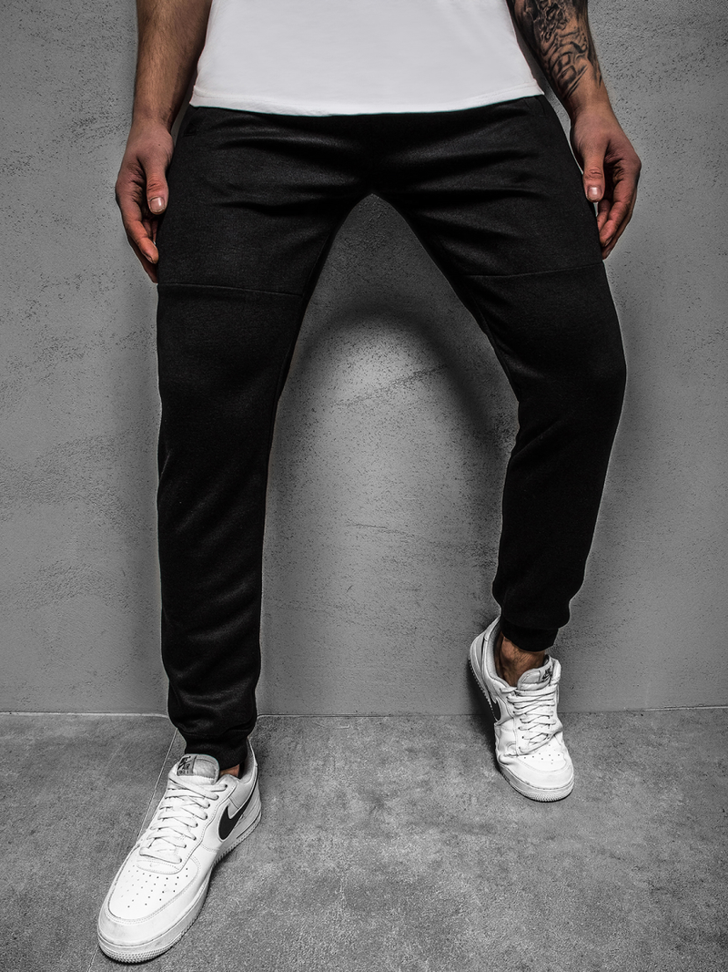 Ανδρικό παντελόνι φόρμας μαύρο OZONEE JS/JZ11021Z