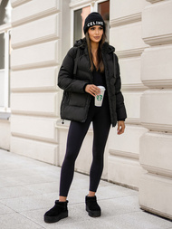 Γυναικείο μπουφάν μαύρο OZONEE JS/5M3251/392Z