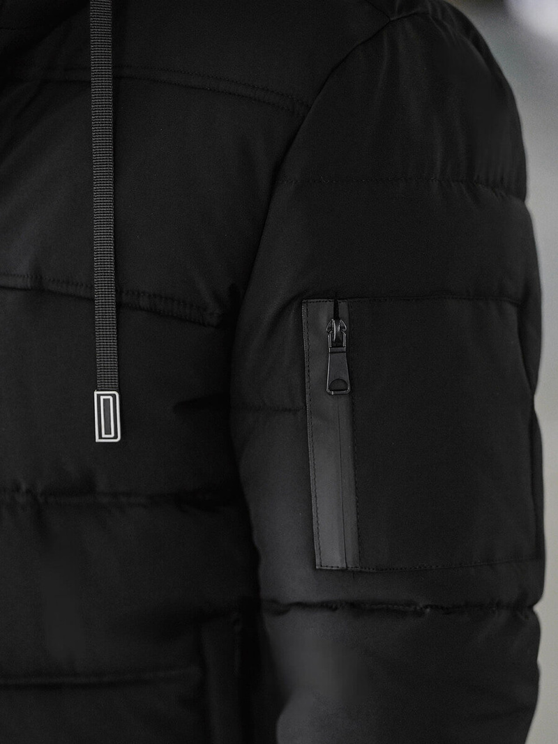 Ανδρικό μπουφάν mαύρος OZONEE JS/31M5003Z