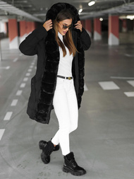 Γυναικείο μπουφάν μαύρο OZONEE JS/5M3158/392Z