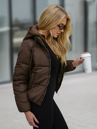 Γυναικείο μπουφάν Σοκολάτα OZONEE JS/16M9187/158