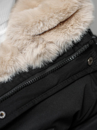 Ανδρικό χειμερινό μπουφάν mαύρος OZONEE JS/5M120/392