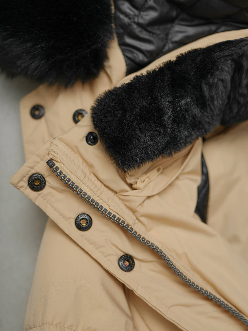 Γυναικείο μπουφάν μπεζ OZONEE O/W377