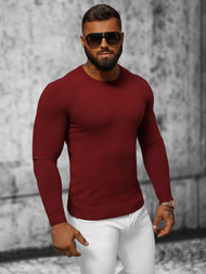 Ανδρικό πουλόβερ μπορντό OZONEE NB/MMB602/7Z