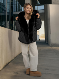 Γυναικείο μπουφάν μαύρο OZONEE O/16M9179/392Z