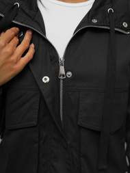 Γυναικείο μπουφάν mαύρος OZONEE O/G118Z